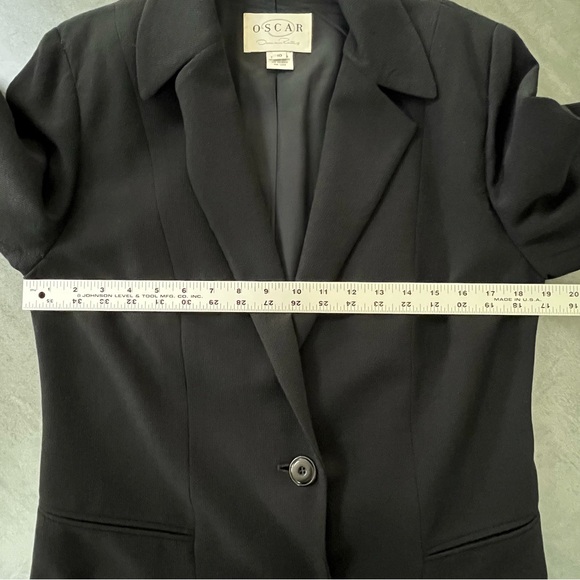 Oscar By Oscar De La Renta 100% Wool Black Skirt Suit Jacket Sz 10 - Skirt Sz 12 - Picture 9 of 16